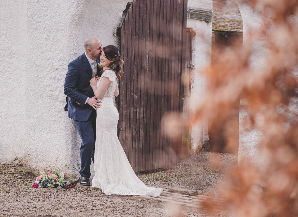 Aberdeen wedding photographer captures a newly wed couple at Logie Country House Hotel